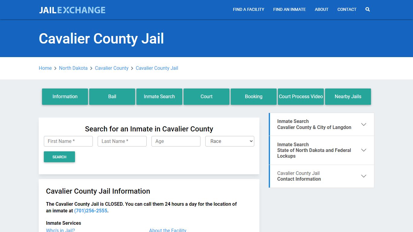 Cavalier County Jail Roster Lookup, ND, Inmate Search